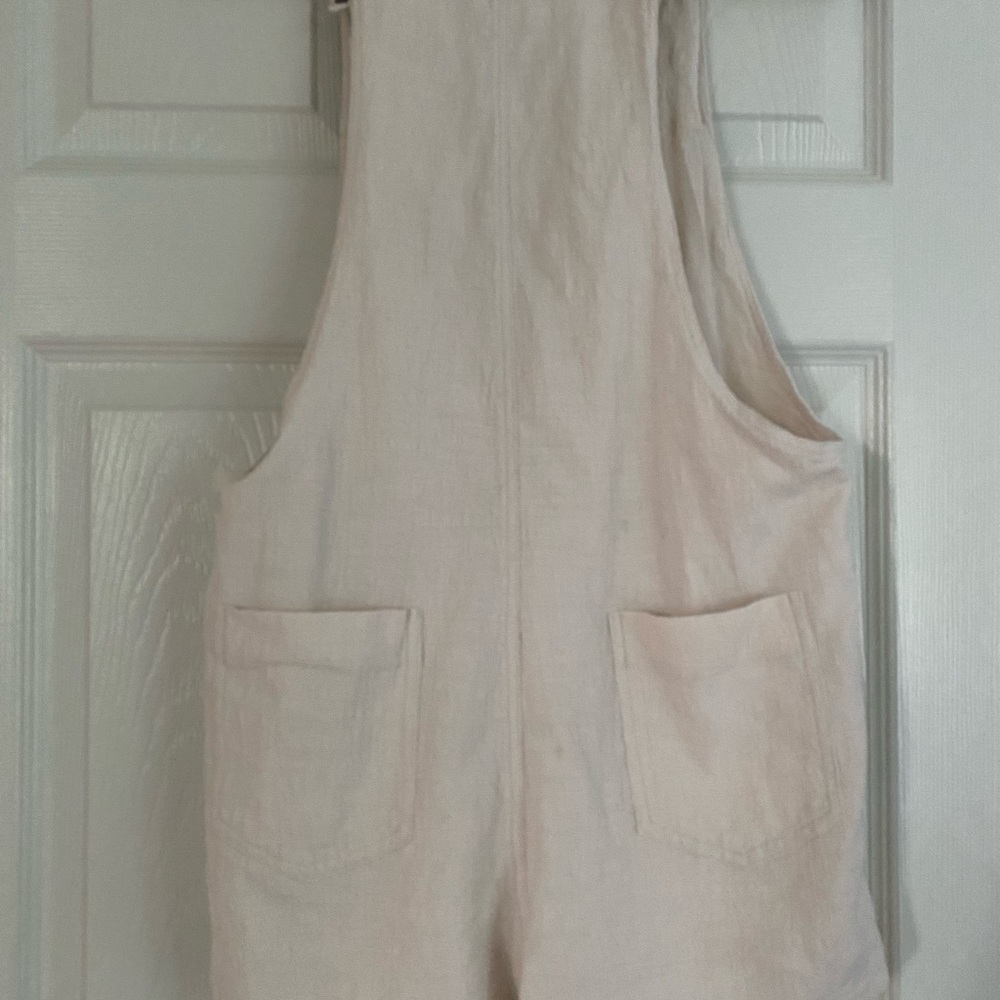 Linen Beige Romper - Picture 4 of 6